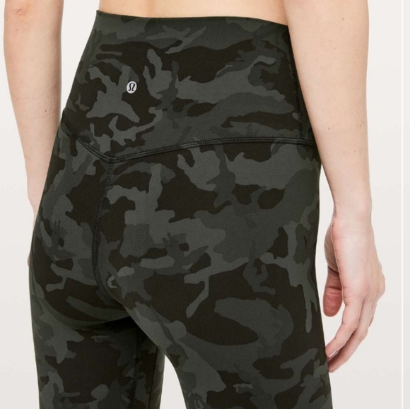 SOLD Sz 8 Lulu Align Leggings Full Length 28" Incognito Camo Multi Gator Green. - Picture 4 of 10